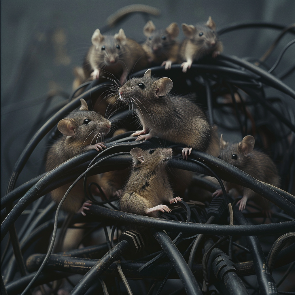 Les rongeurs grignotent les gaines électriques