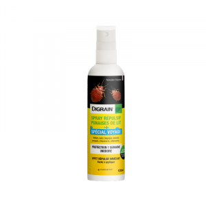 DIGRAIN Spray répulsif punaises de lit 100 ml Spray liquide prêt à l'emploi pour un usage intérieur. Son effet répulsif est immédiat et reste actif 1 semaine.