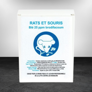 Raticide polyvalent contre les rats et souris pour le traitement des lieux secs et abris couverts, OCCI RATS ET SOURIS + BLÉ assure une mort lente des rongeurs sans éveiller leur méfiance.