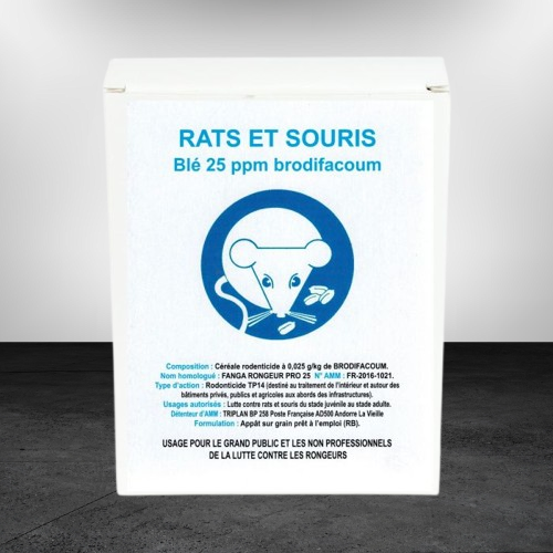 Raticide polyvalent contre les rats et souris pour le traitement des lieux secs et abris couverts, OCCI RATS ET SOURIS + BLÉ assure une mort lente des rongeurs sans éveiller leur méfiance.