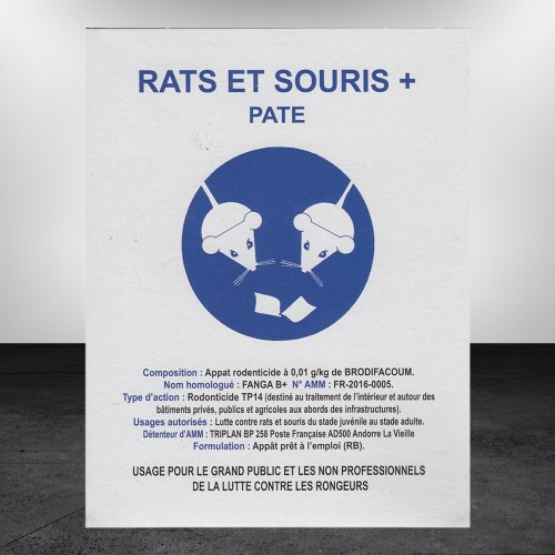 OCCI RATS ET SOURIS ++ PÂTE est particulièrement recommandé pour traiter les endroits difficiles d’accès et quand le risque de dispersion de graines pose problème (Industries agro-alimentaires, lieux publics…).